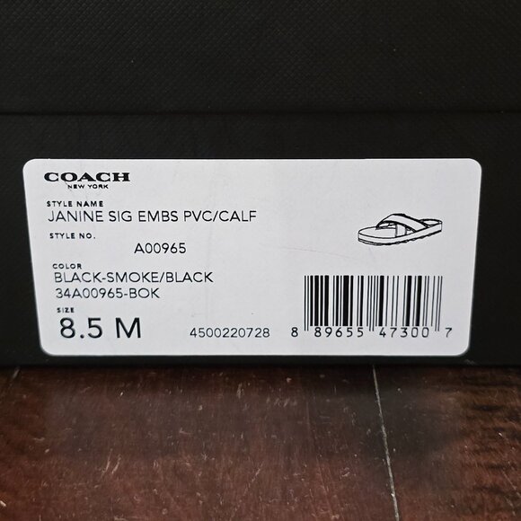 NWT - COACH Women's Slides Black 8.5M - Picture 6 of 7